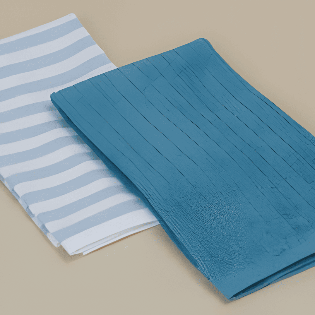 Set of 2 Kitchen Towel - Kita in blue, made from 100% cotton with a full terry loop design on both sides for maximum absorbency and softness