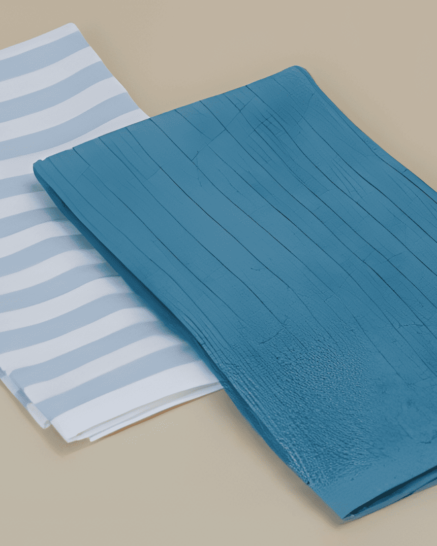 Set of 2 Kitchen Towel - Kita in blue, made from 100% cotton with a full terry loop design on both sides for maximum absorbency and softness