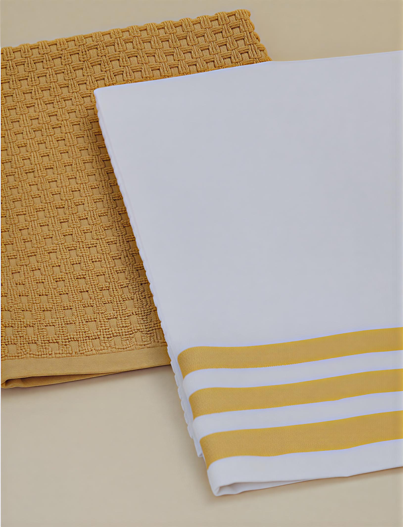 Kitchen Towel - Nova in a mix of yellow and white, made from soft cotton, offering high absorbency and a bright, lively touch to your kitchen