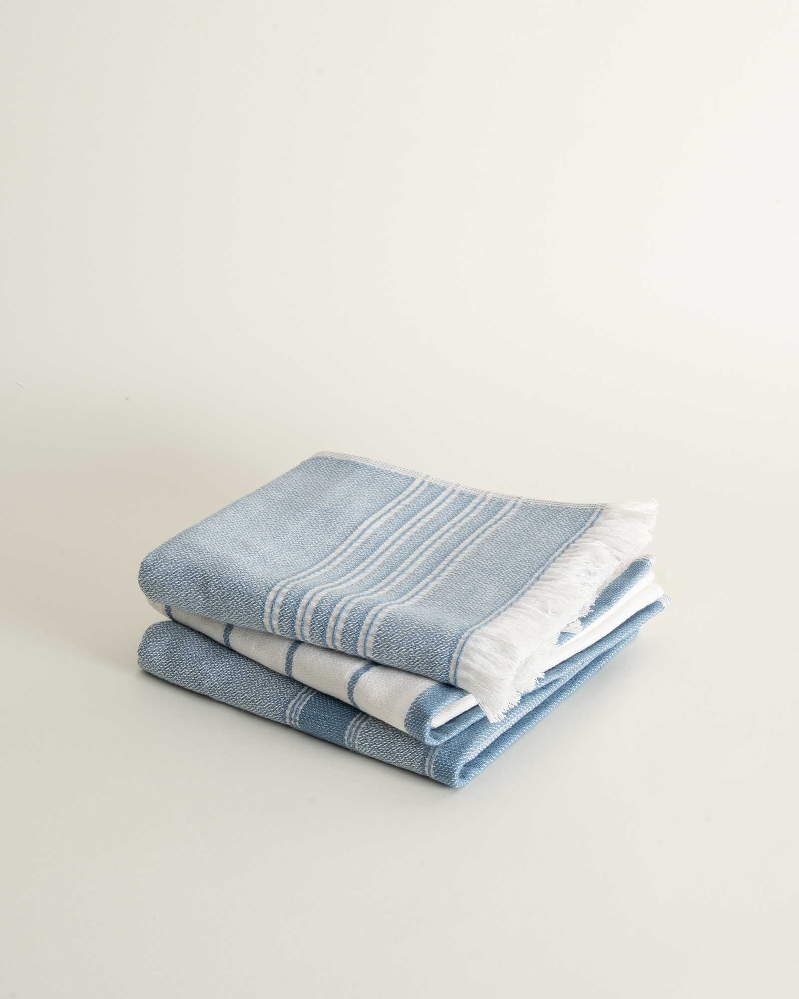 Sky Blue Elis Organic Aegean Cotton Kitchen Towel