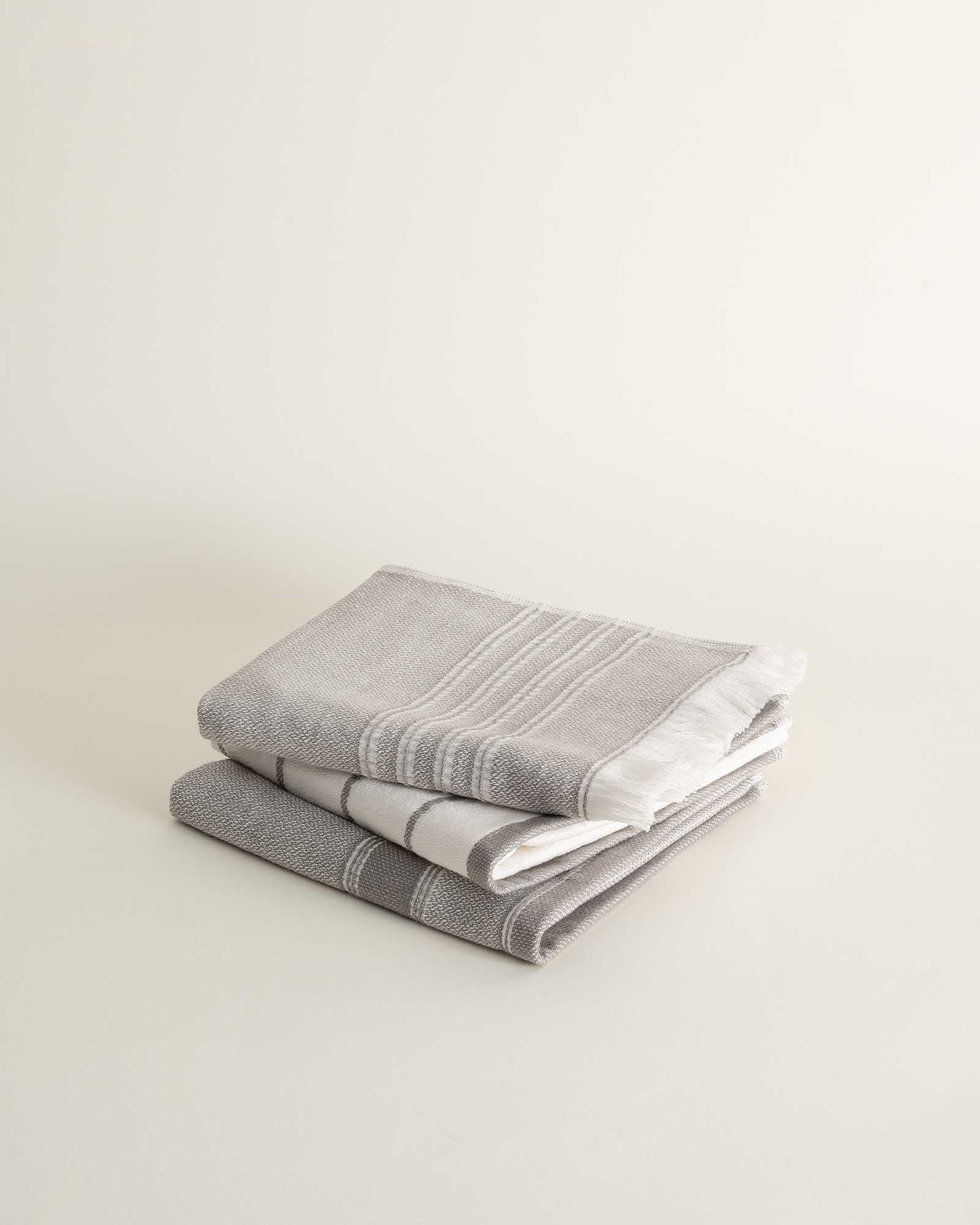 Silver Symphony Elis Organic Aegean Cotton Kitchen Towel