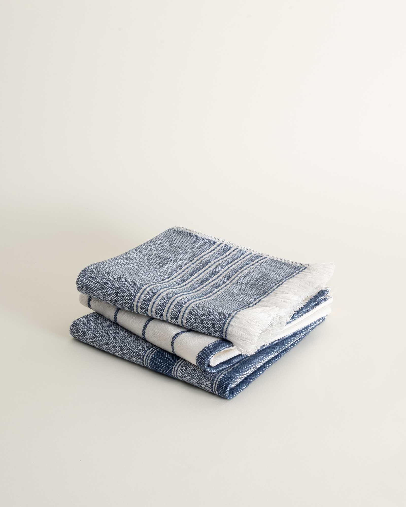 Serene Sky Elis Organic Aegean Cotton Kitchen Towel