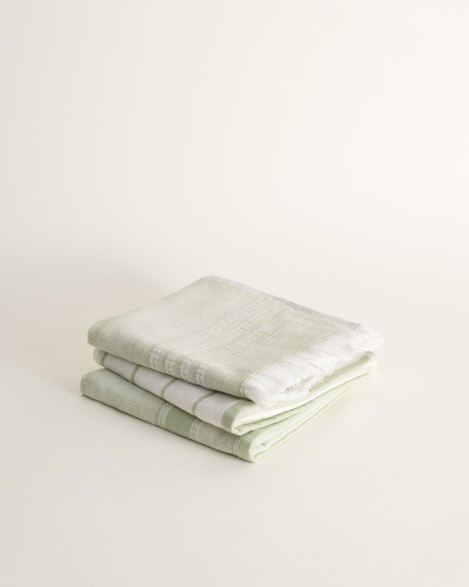 Light Green Elis Organic Aegean Cotton Kitchen Towel
