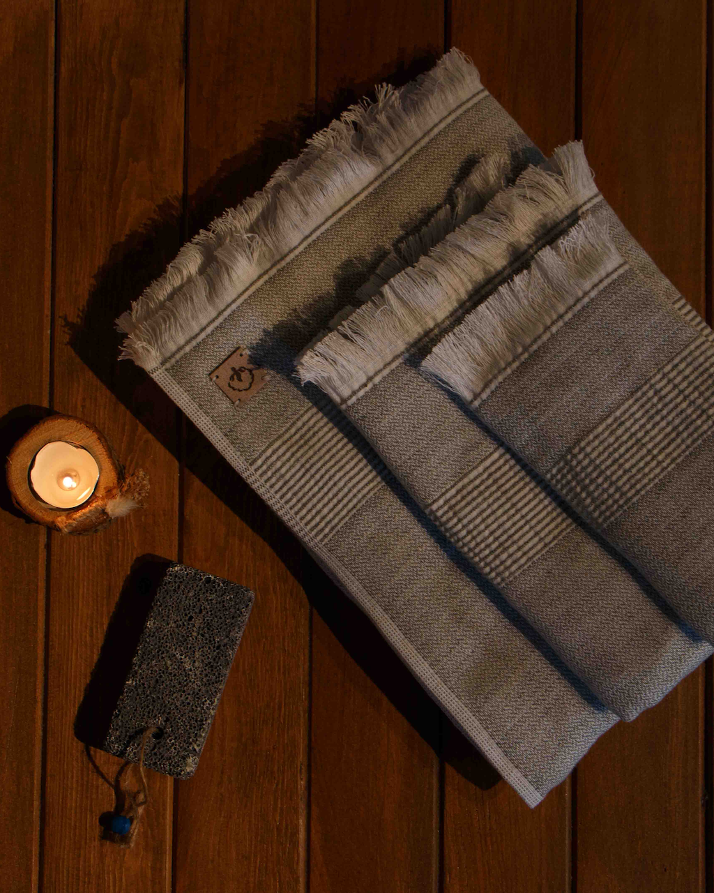 Minoa - USA Canada - Sustainable Luxury - Hasna Organic Aegean Cotton and Linen Bath Set