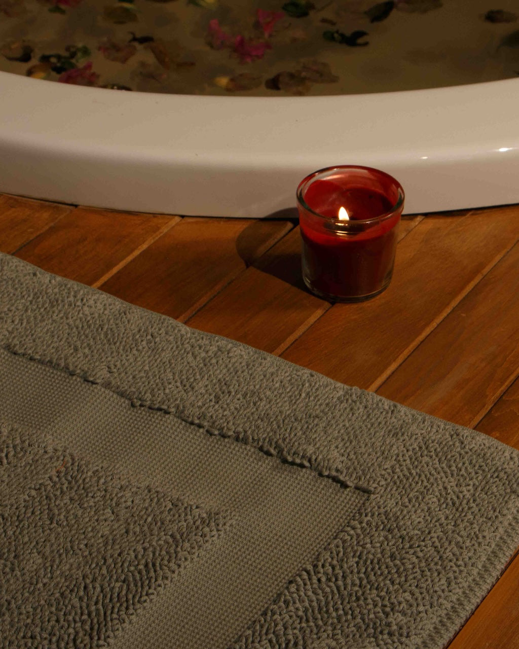 Minoa - USA Canada - Sustainable Luxury - Kaia Aegean Cotton Bath Mat