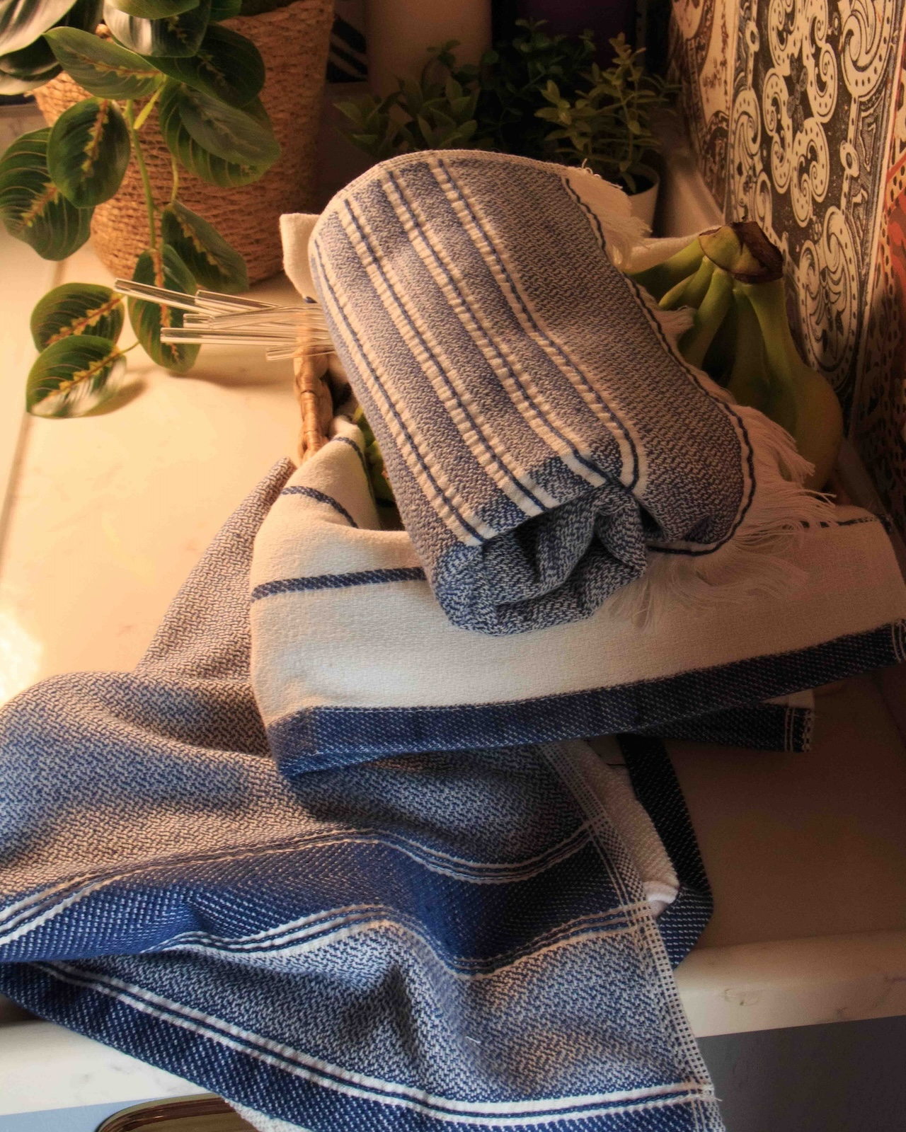 Minoa - USA Canada - Sustainable Luxury - Elis Organic Aegean Cotton Kitchen Towel