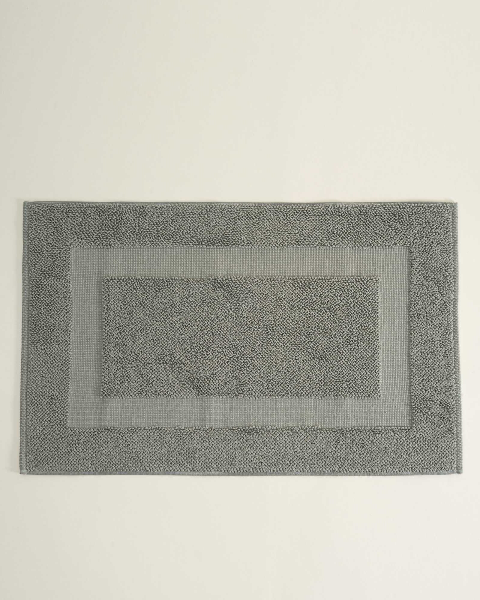 Kaia Aegean Cotton Bath Mat in Meadow Sage, displayed on its own, showing its soft texture, earthy tone, and refined quality