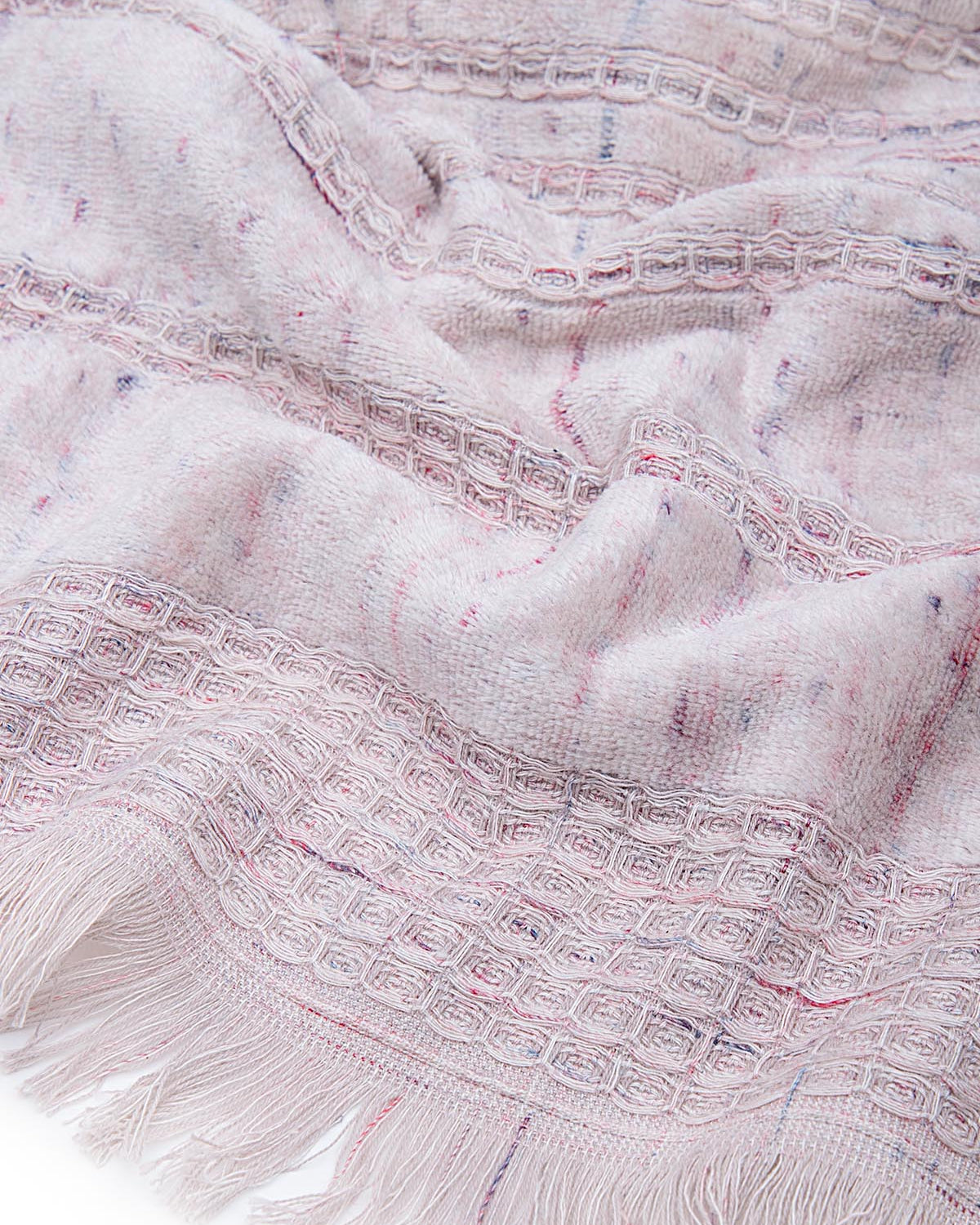 Close-up of Maia organic cotton bath towel in Pink Powder highlighting its soft texture and premium organic cotton quality for an organic bath towel
