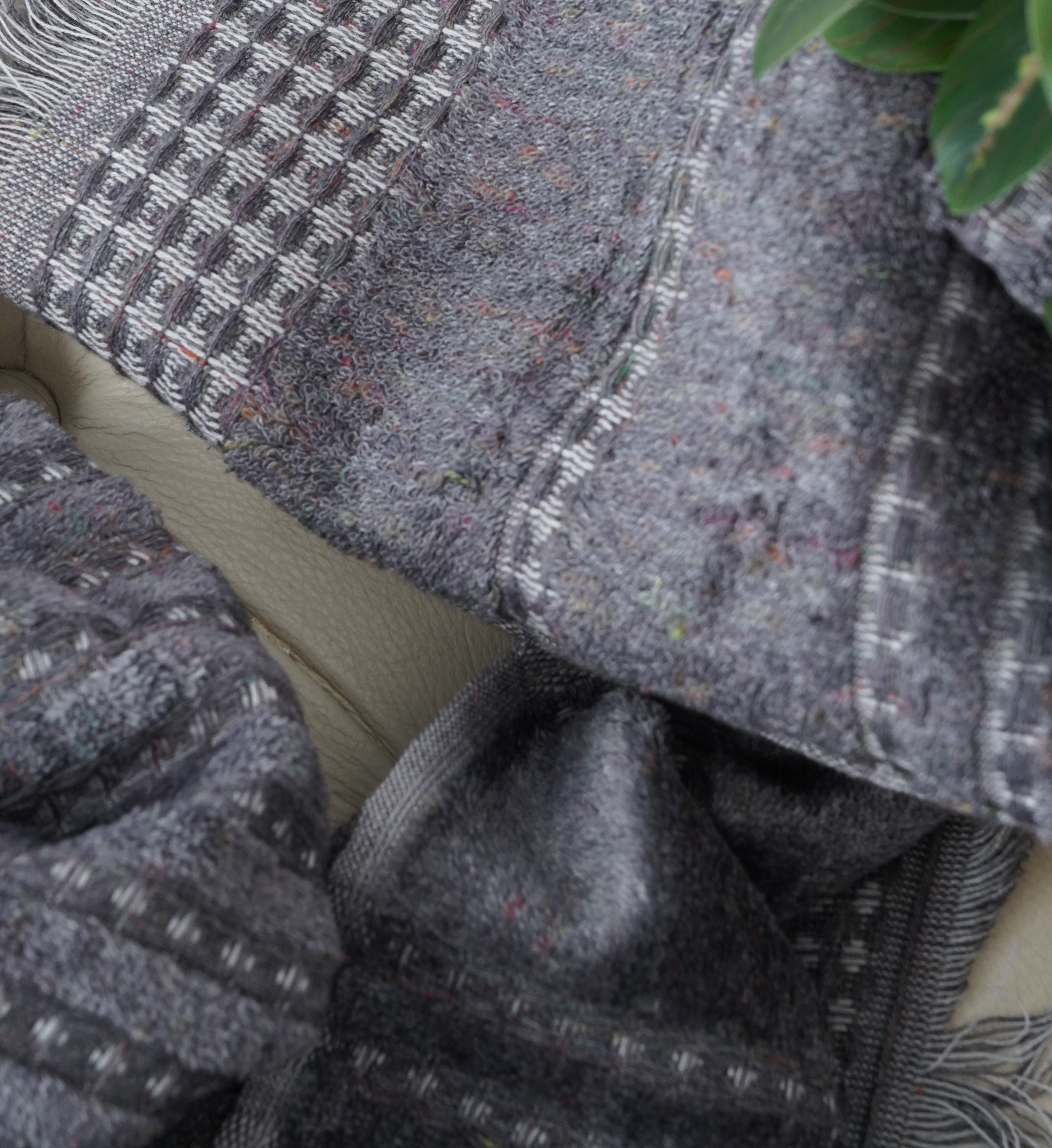 Close-up of the Zeus Organic Cotton Bath, Hand & Washcloth Set in Cozy Cobalt, showcasing the soft texture and vibrant colour