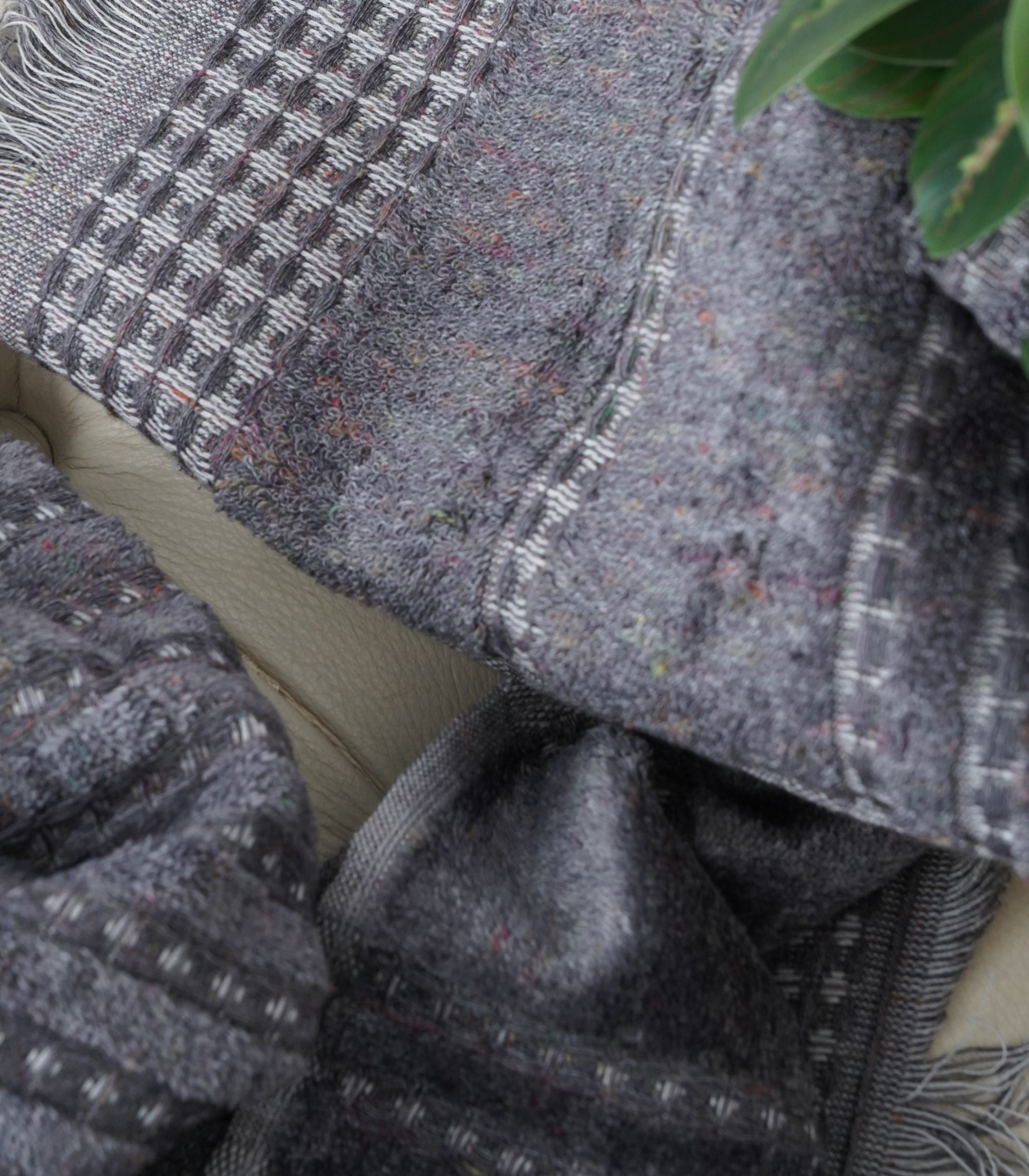 Close-up of the Zeus Organic Cotton Bath, Hand & Washcloth Set in Cozy Cobalt, showcasing the soft texture and vibrant colour