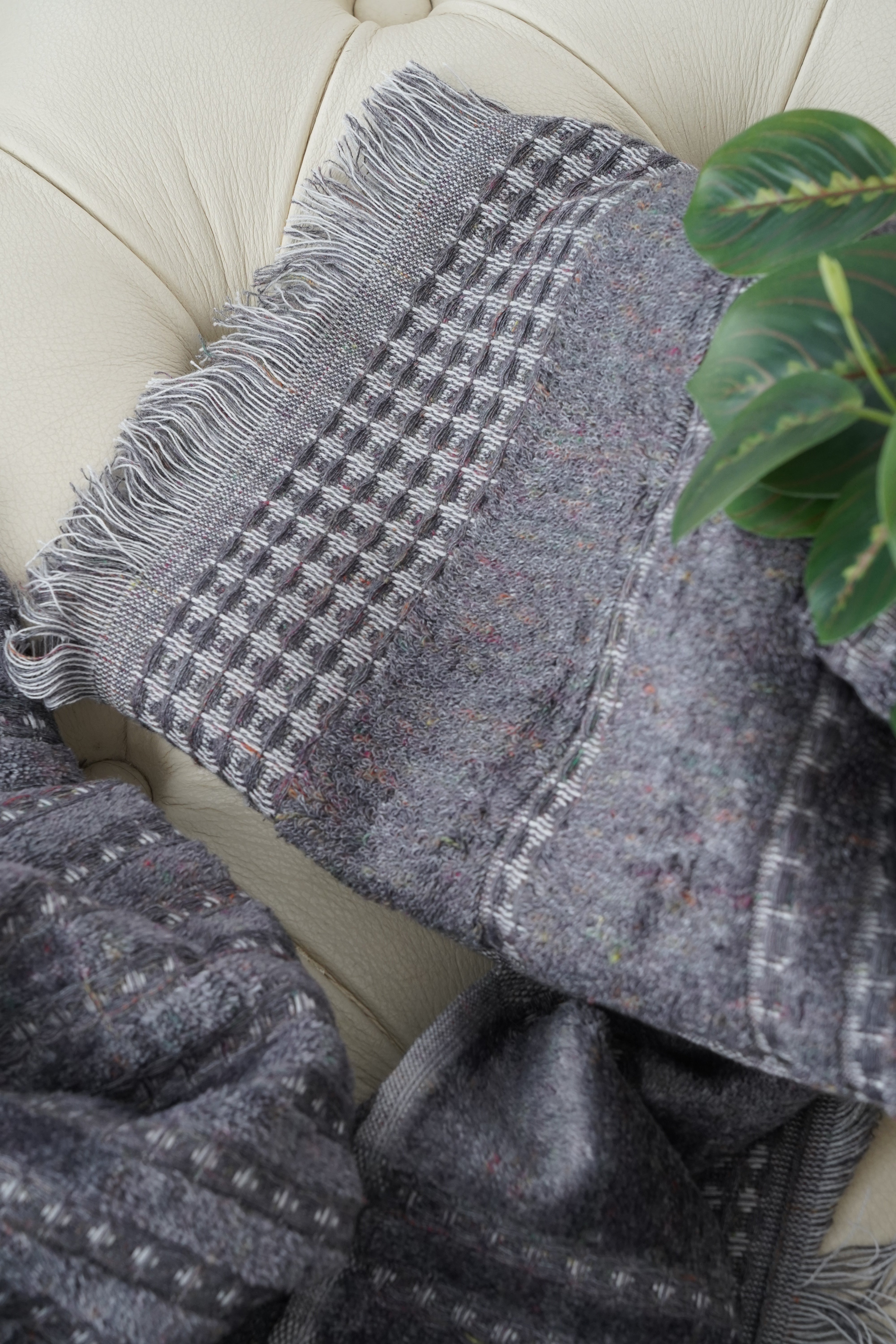 Close-up of the Zeus Organic Cotton Bath, Hand & Washcloth Set in Cozy Cobalt, showcasing the soft texture and vibrant colour