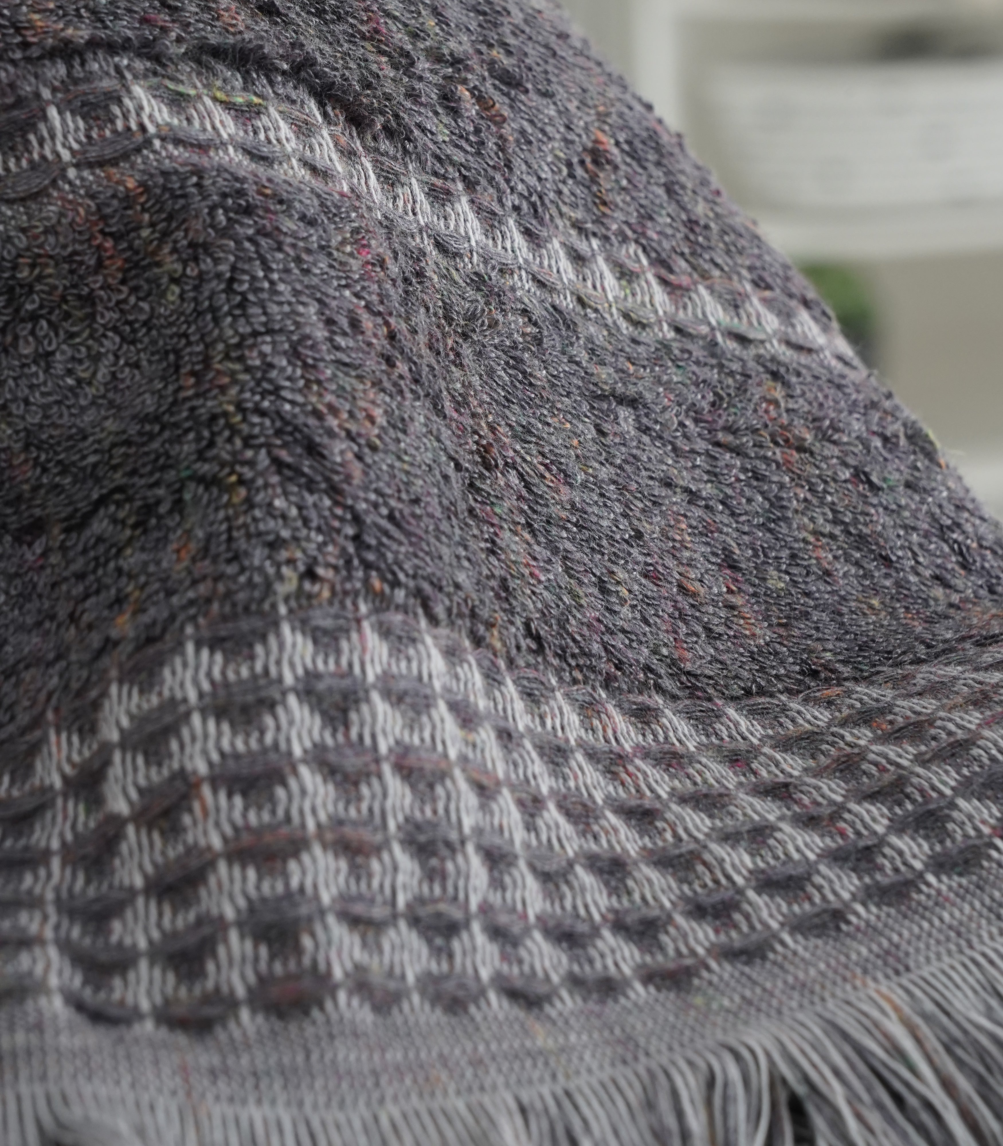 Close-up of the Zeus Organic Cotton Bath, Hand & Washcloth Set in Cozy Cobalt, showcasing the soft texture and vibrant colour