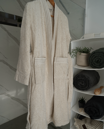 Minoa - USA Canada - Sustainable Luxury bath robe - Raisa Hemp & Organic Unisex Robe