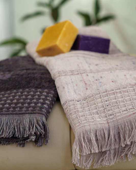 Minoa USA Canada sustainable luxury Maia organic bath towels set made from organic cotton and viscose, combining eco-friendly softness with premium design