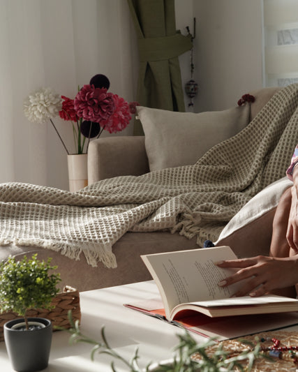 Minoa - USA Canada - Sustainable Luxury - Muna Organic Gauze Bed Spread - Organic Cotton Sheets