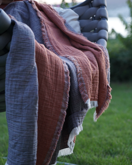 Minoa - USA Canada - Sustainable Luxury - Muna Organic Gauze Bed Spread - Organic cotton sheets