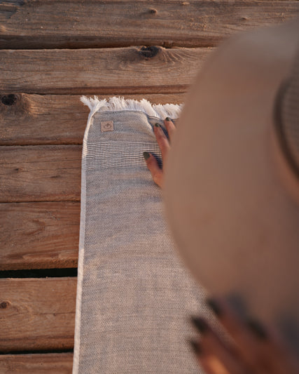 Minoa - USA Canada - Sustainable Luxury - Hasna Organic Aegean Cotton and Linen Bath Set