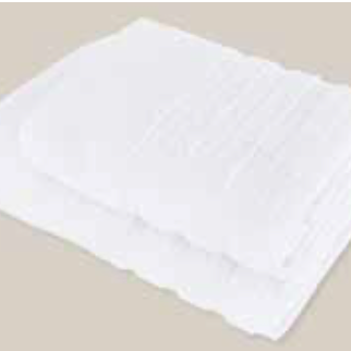 Velora 550-GSM Cotton Towel in white, an organic cotton towel featuring a classic, crisp look with a plush, absorbent texture