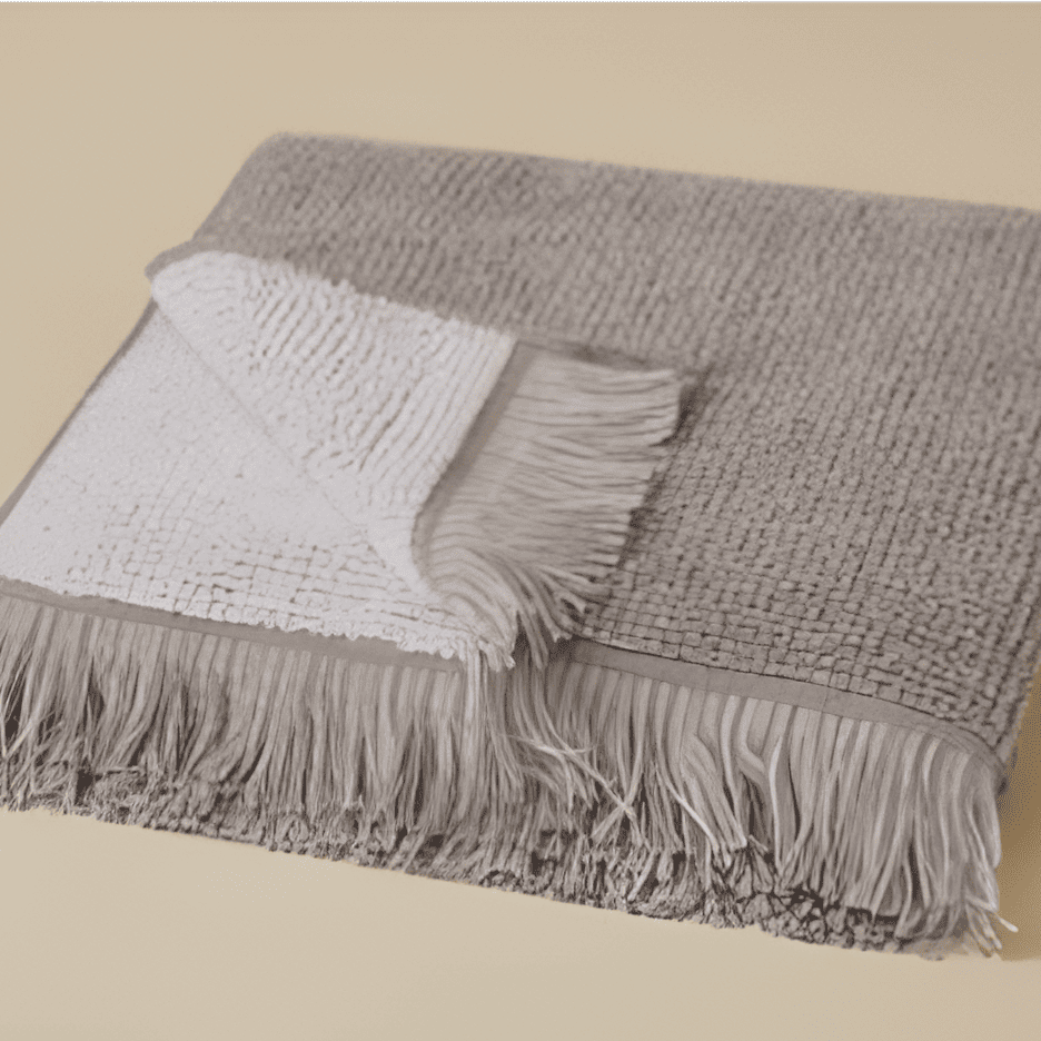 Plush 650-GSM Cotton Terry Towel in grey, an organic cotton towel with eyelash fringe, offering a soft, absorbent feel and stylish look.