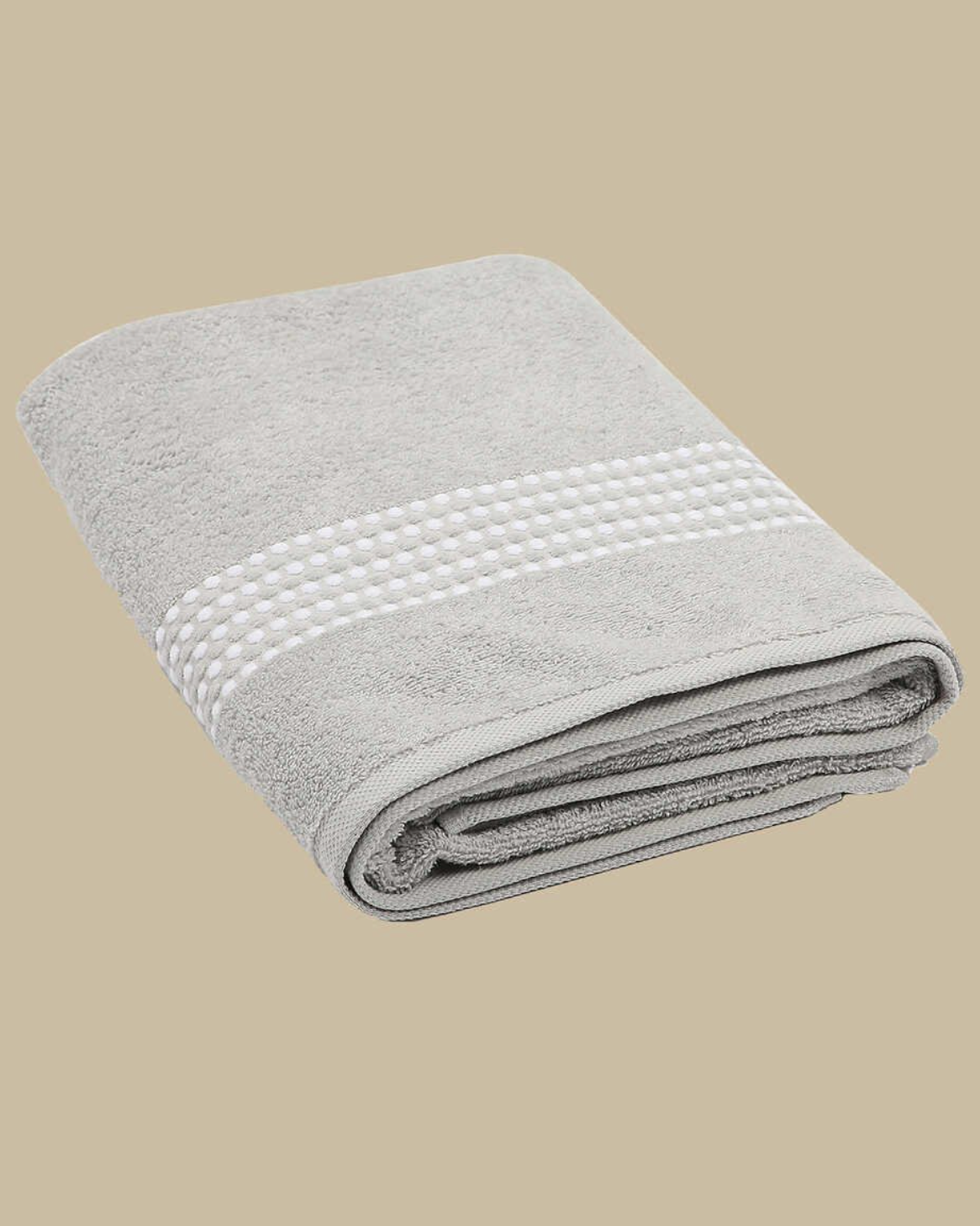 Classy 460-GSM Cotton/Viscose Towel in light grey, an organic cotton towel featuring a soft cotton-viscose blend for a stylish and cozy feel
