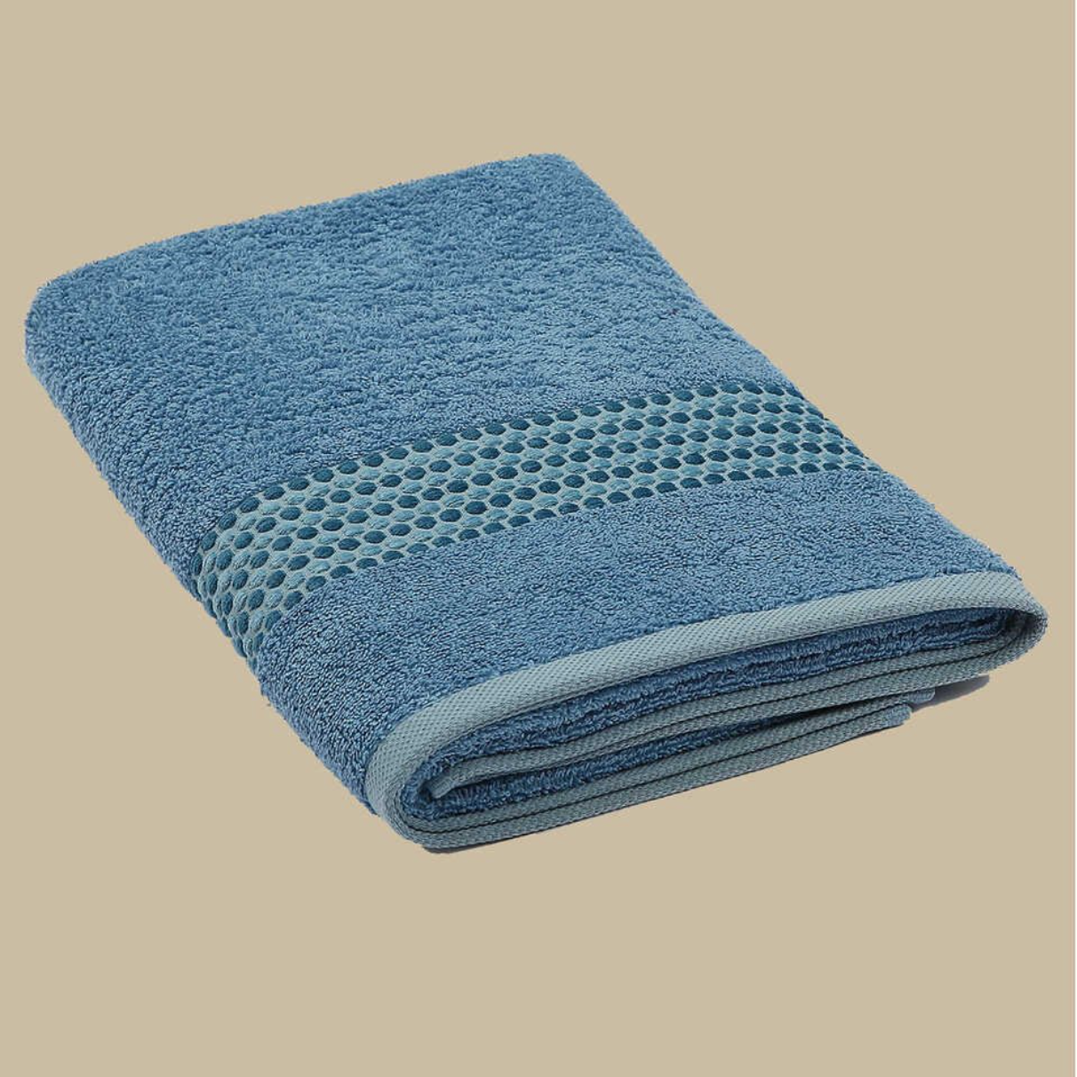 Classy 460-GSM Cotton/Viscose Towel in light blue, an organic cotton towel designed with a soft cotton-viscose blend for comfort and a calming, fresh look