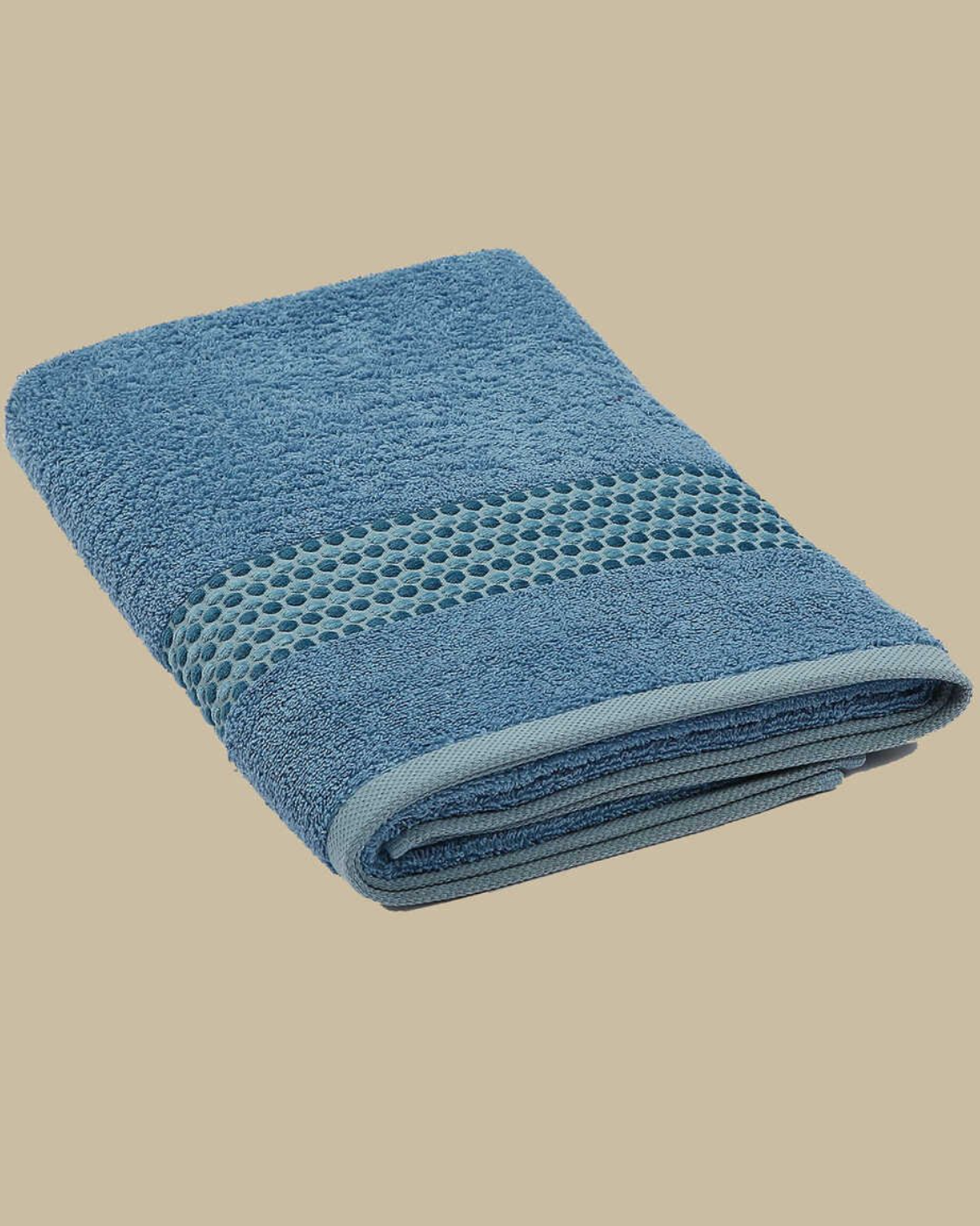 Classy 460-GSM Cotton/Viscose Towel in light blue, an organic cotton towel designed with a soft cotton-viscose blend for comfort and a calming, fresh look