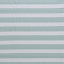 Green/White Nesta beach towel made with 100% organic cotton, with a luxuriously soft texture and carefully fabricated comfort