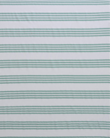 Green/White Nesta beach towel made with 100% organic cotton, with a luxuriously soft texture and carefully fabricated comfort