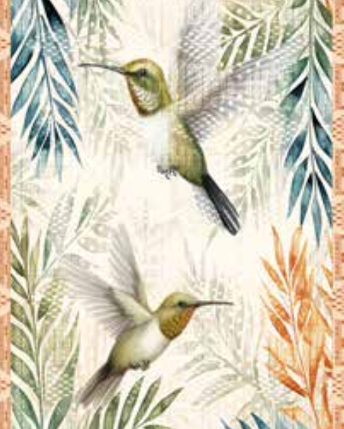 Patterned Beach Towels made with 100% cotton along with humming birds on it - Freedom