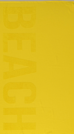 Yellow Unika Beach Towel made with 100% organic and sustainable cotton