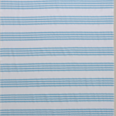Blue/White Nesta beach towel made with 100% organic cotton, with a luxuriously soft texture and carefully fabricated comfort