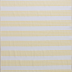 Yellow/White Nesta beach towel made with 100% organic cotton, with a luxuriously soft texture and carefully fabricated comfort