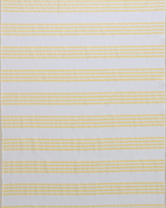 Yellow/White Nesta beach towel made with 100% organic cotton, with a luxuriously soft texture and carefully fabricated comfort