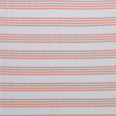Orange/White Nesta beach towel made with 100% organic cotton, with a luxuriously soft texture and carefully fabricated comfort