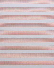 Orange/White Nesta beach towel made with 100% organic cotton, with a luxuriously soft texture and carefully fabricated comfort