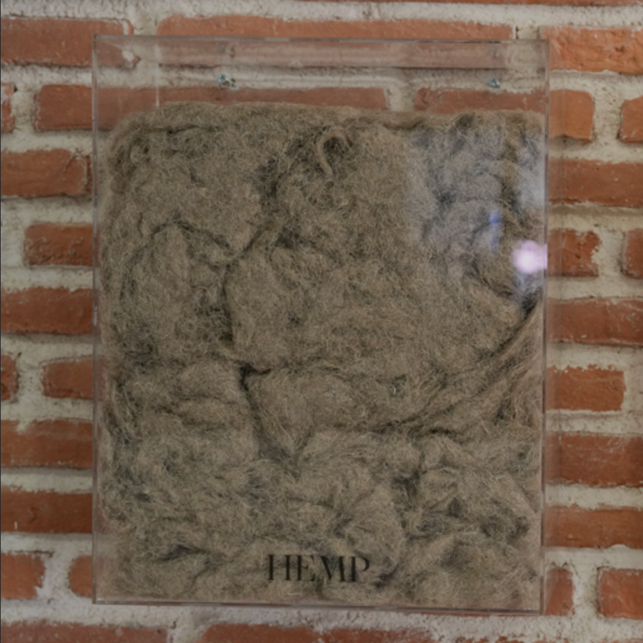 Hemp inside a plastic container