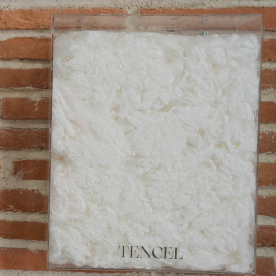 Tencel inside a plastic container