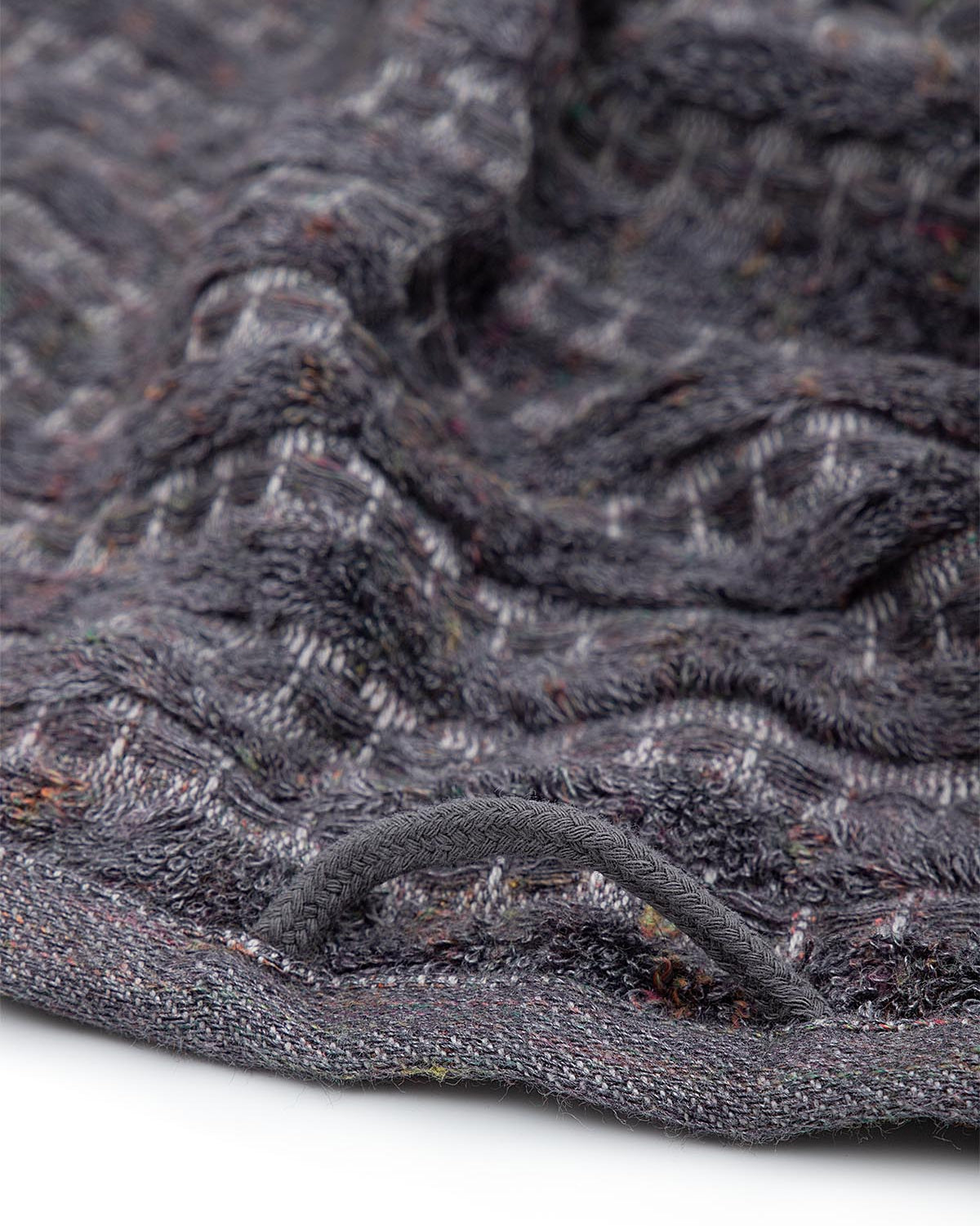 Close-up of the Zeus Organic Cotton Bath, Hand & Washcloth Set in Cozy Cobalt, showcasing the soft texture, vibrant colour with a hanger