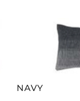 Set of two Amaya striped cushions in Navy — standard and long lumbar decorative pillows for sustainable minimalist home styling.