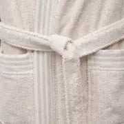 Raisa Hemp & Organic Cotton Womens Robe - self-tie belt effortlessly - luxury bath robe