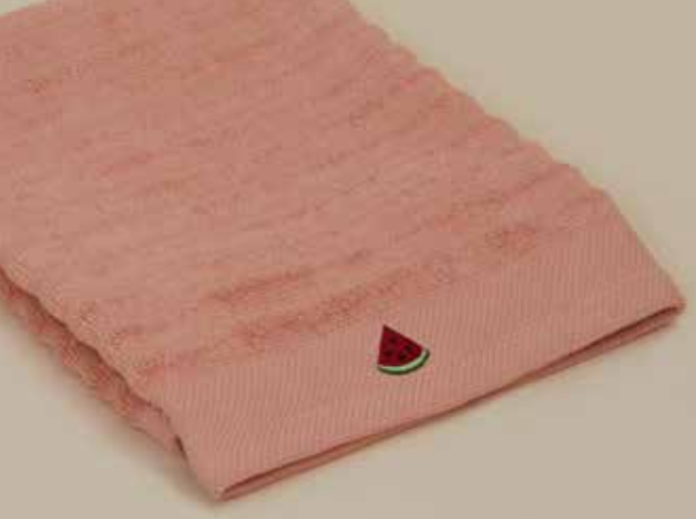 Reddish-pink Kitchen Towel - Vera in cotton, offering both absorbency and a gentle touch for all your kitchen needs