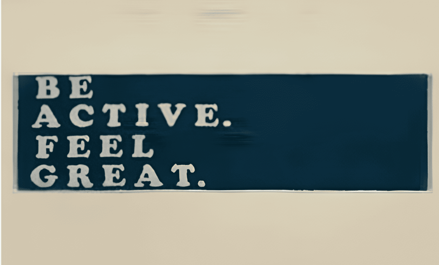 Front view of Be Active Blue gym towel, 100% cotton, 30x110 cm, with antibacterial treatment