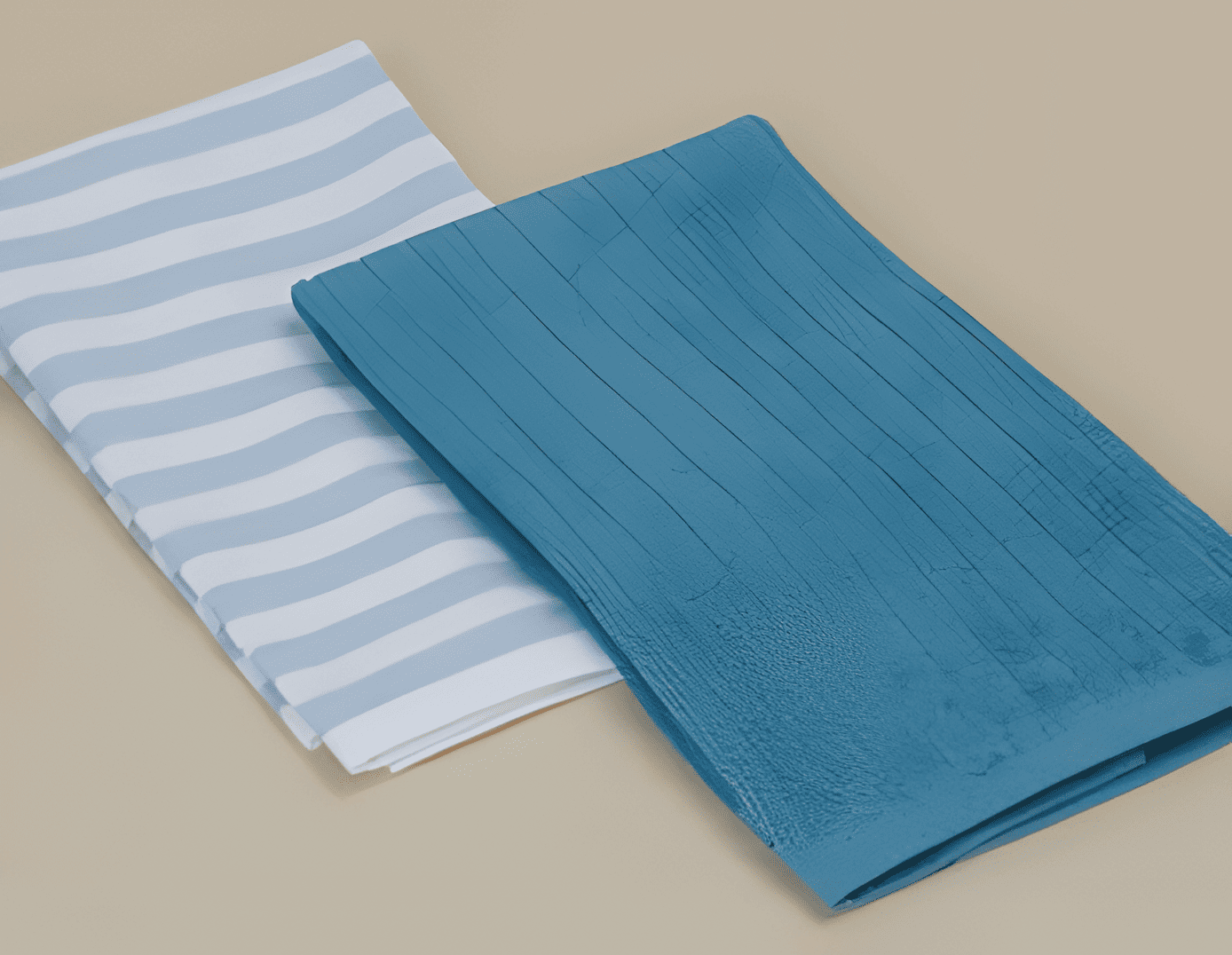 Set of 2 Kitchen Towel - Kita in blue, made from 100% cotton with a full terry loop design on both sides for maximum absorbency and softness