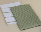 Set of 2 Kitchen Towel - Mika in green, made from 100% cotton with a high absorbency design, perfect for everyday kitchen use