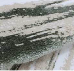 Serene Nile blue bath rug with ecru and beige, creating a calm and peaceful vibe for your bathroom