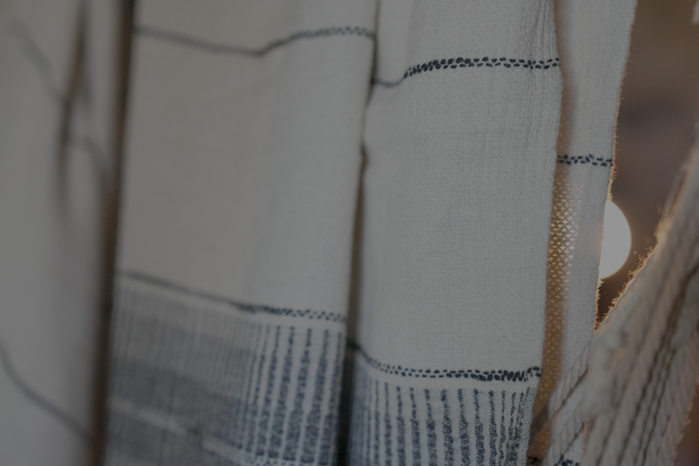A close up shot of eco-friendly, ethical Palawan 220-gram Linen Hand Towel crafted by sustainable material