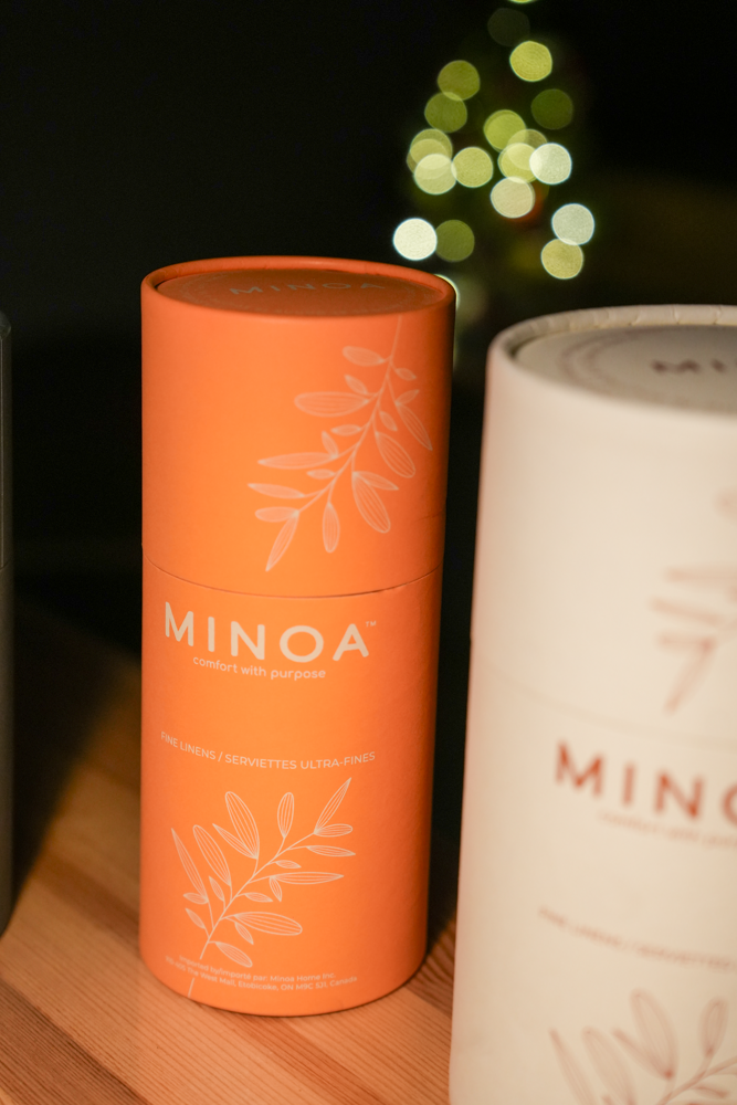 Plush Lite 500-Gram Aegean Cotton luxury bath towels guest bath and hand towel set neatly packaged in orange and white cylinder cases