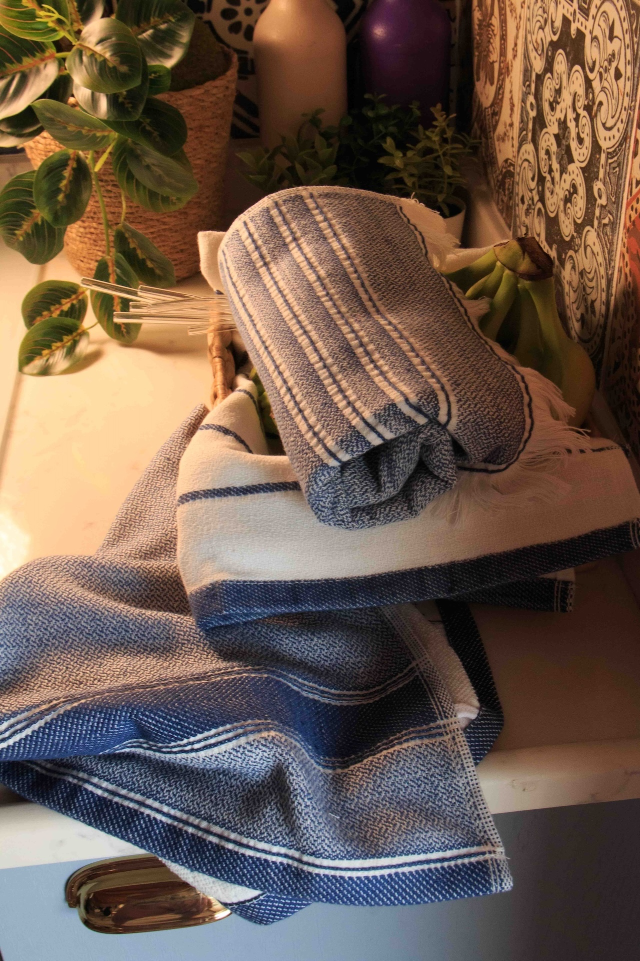 Minoa - USA Canada - Sustainable Luxury - Elis Organic Aegean Cotton Kitchen Towel