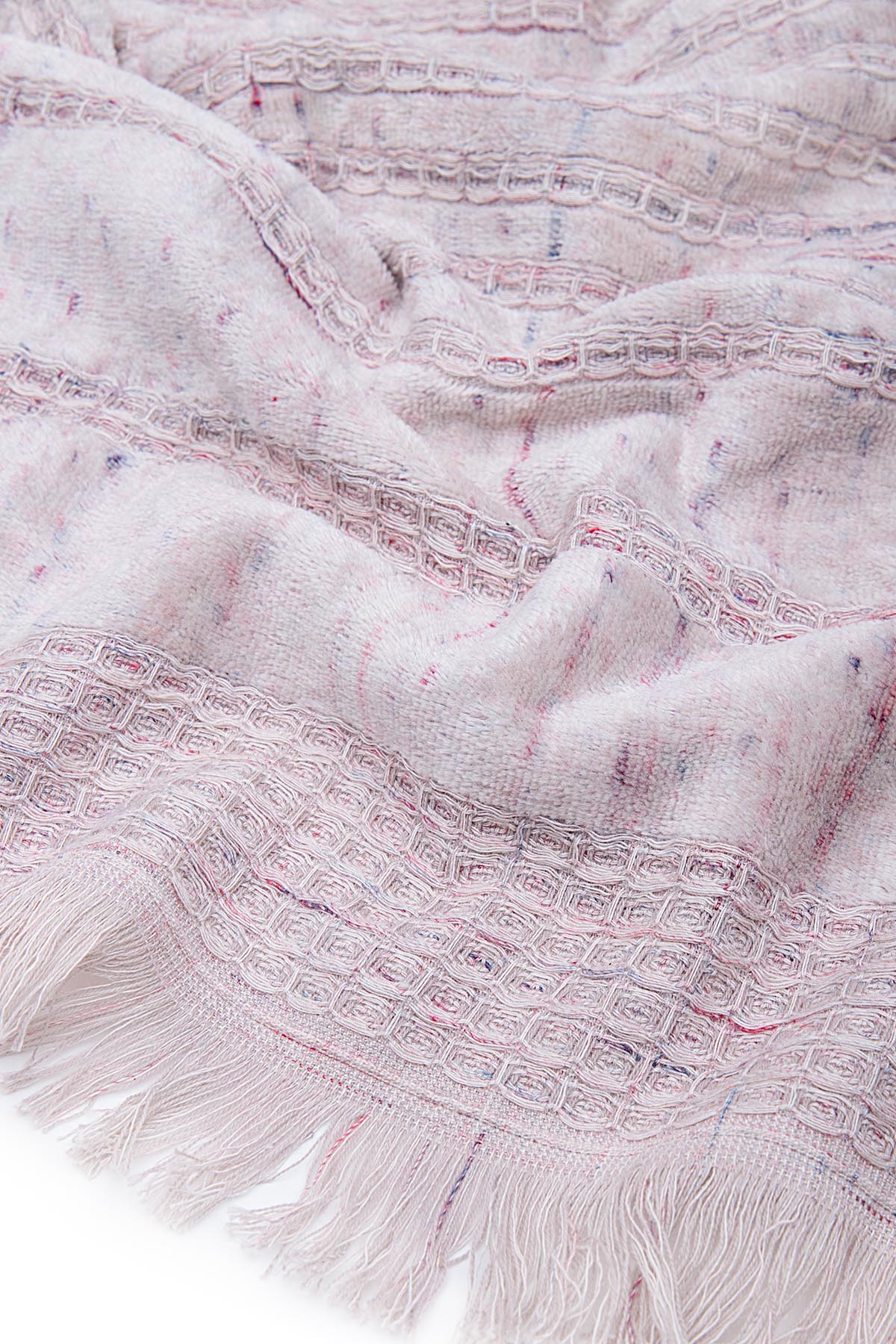 Close-up of Maia organic cotton bath towel in Pink Powder highlighting its soft texture and premium organic cotton quality for an organic bath towel