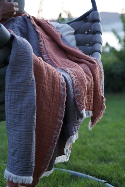 Minoa - USA Canada - Sustainable Luxury - Muna Organic Gauze Bed Spread - Organic cotton sheets